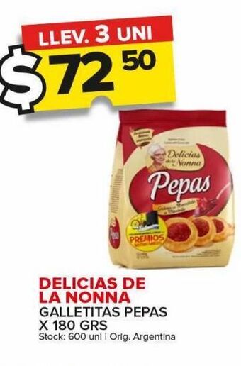 Carrefour Maxi Galletas pepas delicias de la nonna180g oferta