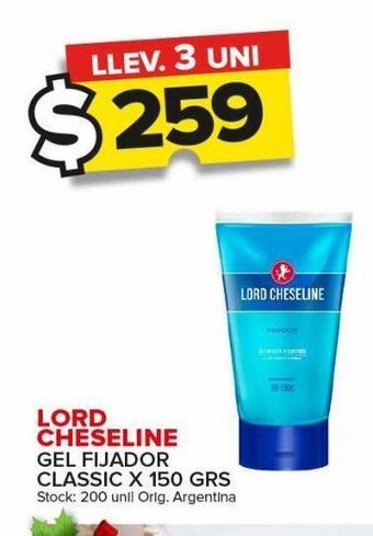 Carrefour Maxi Gel fijador lord cheseline classic 150g oferta