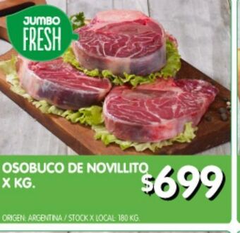 Jumbo Osobuco de novillito x kg oferta
