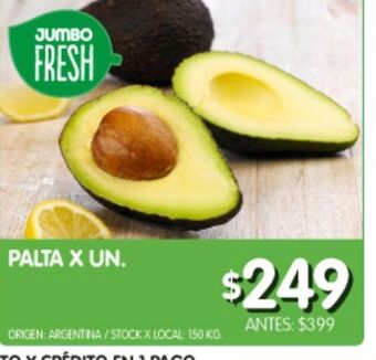 Jumbo Palta x un oferta