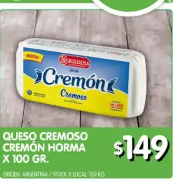 Jumbo Queso cremoso cremon horma x 100 gr oferta