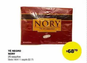 Atomo Conviene Té negro nory 25 saquitos oferta