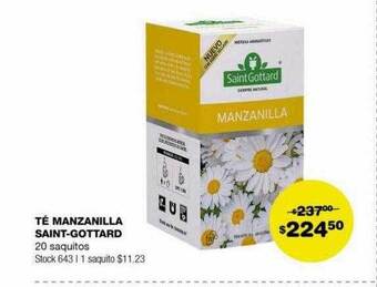 Atomo Conviene Té manzanilla saint-gottard 20 saquitos oferta