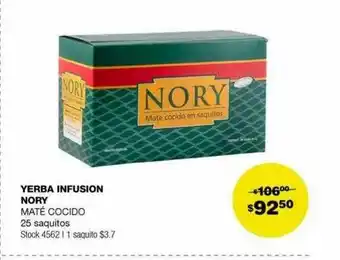 Atomo Conviene Yerba infusion nory maté cocido 25 saquitos oferta