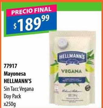 Mayonesa hellmann's sin tacc vegana doy pack