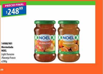 Mermelada noel light durazno-naranja frasco