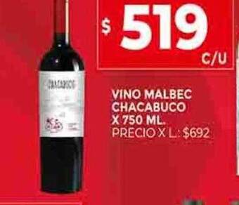 Supermercados DIA Vino malbec chacabuco oferta