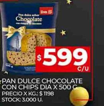 Supermercados DIA Pan dulce chocolate con chips dia oferta