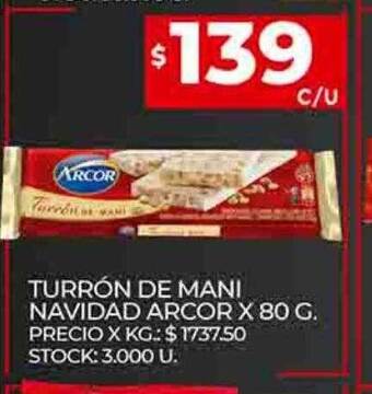 Supermercados DIA Turrón de mani navidad arcor oferta