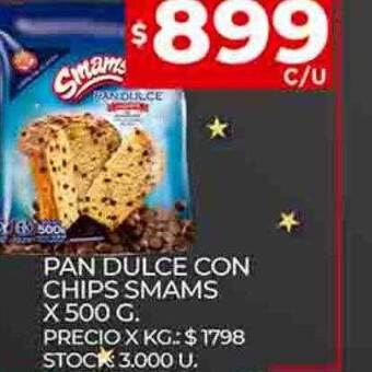 Supermercados DIA Pan dulce con chips smams oferta