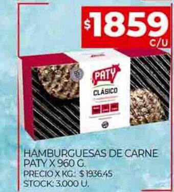 Supermercados DIA Hamburguesas de carne paty oferta