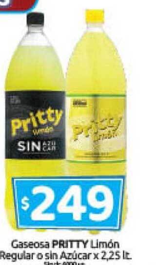 Cordiez Gaseosa pritty limón regular o sin azúcar oferta