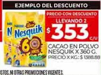 Supermercados DIA Cacao en polvo nesquik oferta