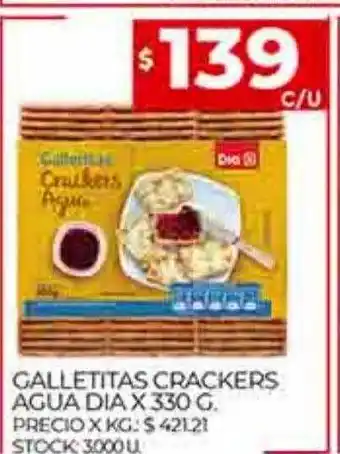 Supermercados DIA Galletitas crackers agua dia oferta