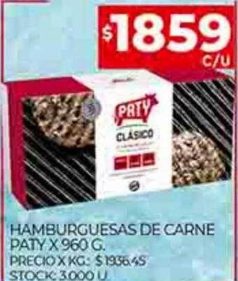 Supermercados DIA Hamburguesas de carne paty oferta