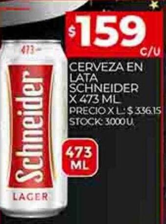 Supermercados DIA Cerveza en lata schneider oferta