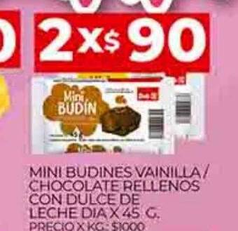 Supermercados DIA Mini budines vainilla chocolate rellenos con dulce de leche dia oferta