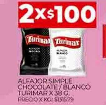 Supermercados DIA Alfajor simple chocolate blanco turimar oferta