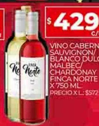 Supermercados DIA Vino cabernet sauvignon blanco dulce malbec chardonay finca norte oferta