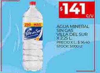 Supermercados DIA Agua mineral sin gas villa del sur oferta