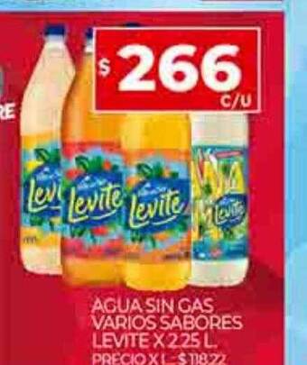 Supermercados DIA Agua sin gas varios sabores levite oferta