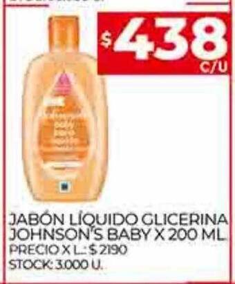 Supermercados DIA Jabón líquido glicerina johnson's baby oferta