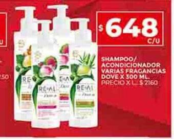 Supermercados DIA Shampoo acondicionador varias fragancias dove oferta