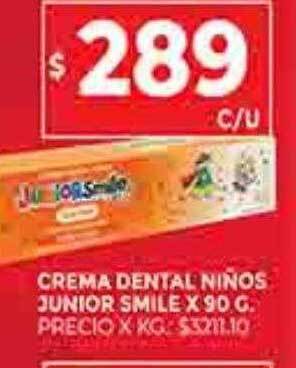 Supermercados DIA Crema dental niños junior smile oferta