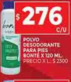 Supermercados DIA Polvo desodorante para pies bonté oferta