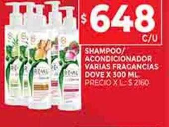 Supermercados DIA Shampoo acondicionador varias fragancias dove oferta