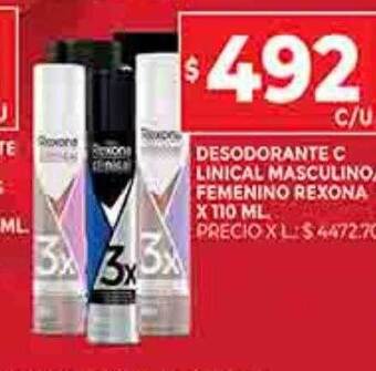 Supermercados DIA Desodorante clinical masculino femenino rexona oferta