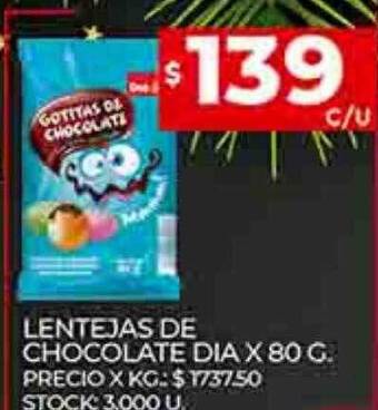 Supermercados DIA Lentejas de chocolate dia oferta