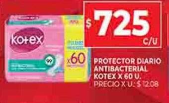 Supermercados DIA Protector diario antibacterial kotex oferta