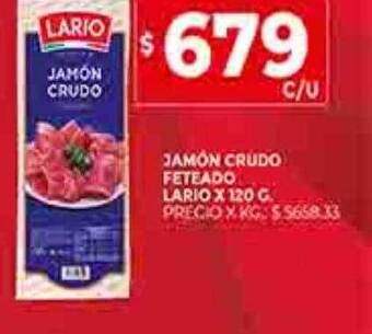 Supermercados DIA Jamón crudo feteado lario oferta