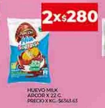 Supermercados DIA Huevo milk arcor oferta