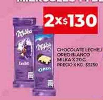 Supermercados DIA Chocolate leche oreo blanco milka oferta