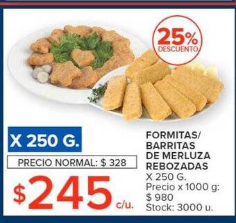 Carrefour Formitas-barritas de merluza rebozadas 25% descuento oferta