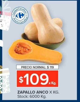 Carrefour Zapallo anco x kg oferta
