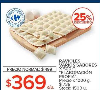 Carrefour Ravioles varios sabores oferta