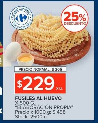 Carrefour Fusiles al huevo oferta