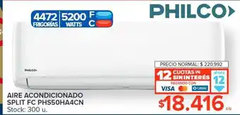 Carrefour Philco aire acondicionado split fc phs50ha4cn oferta