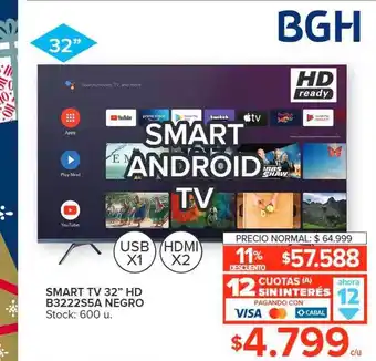 Carrefour Bgh smart tv 32 oferta