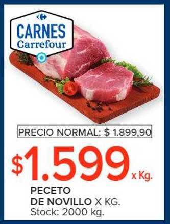 Carrefour Peceto de novillo x kg oferta