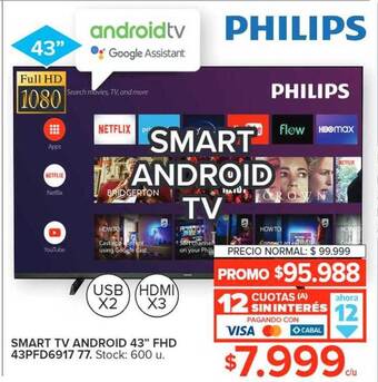 Carrefour Smart tv android 43 oferta