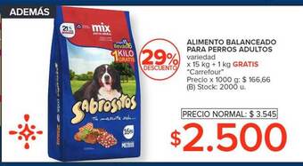 Carrefour Alimento balanceado para perros adultos oferta