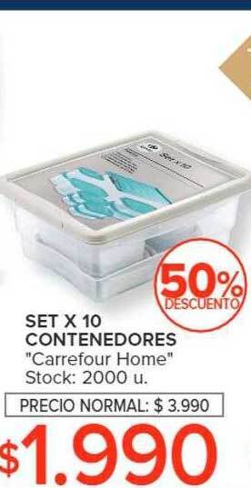 Carrefour Set x 10 contenedores oferta