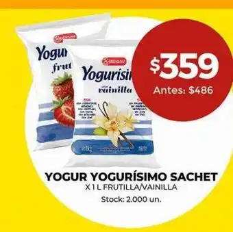 Super MAMI Yogur yogurísimo sachet oferta