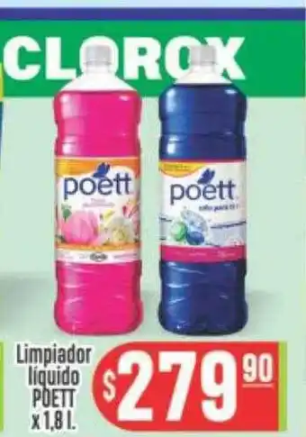 Supermercados Caracol Limpiador líquido poett oferta