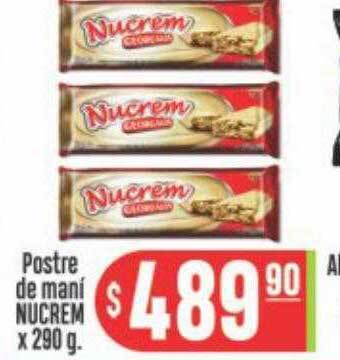 Supermercados Caracol Postre de maní nucrem oferta