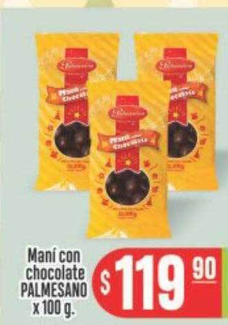 Supermercados Caracol Maní con chocolate palmesano oferta